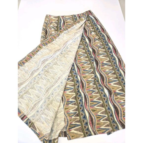 Ruff Hewn Vintage Button Loop Skirt Size 14 Made in USA Aztec Vintage EUC - Picture 3 of 11